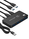 「VCOM専門店」USB3.0切替器PC2台用USB3.0ポート*4USB切り替えスイッチャー5GBPS高速転送プリンタマウスキーボードパソコン共有USBSWITCH在宅勤務WINDOWS/MAC(2)