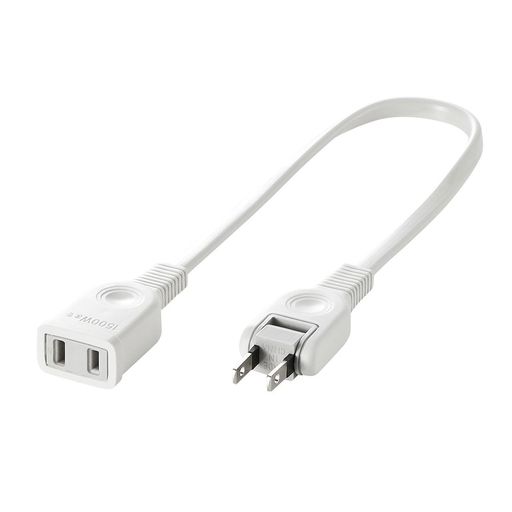 乐天商城 - サンワサプライ 電源延長コード 0.3m 火災予防絶縁キャップ付きスイングプラグ TAP-EX21003