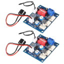 ACEIRMCDC12V4線PWMPCファン温度制御手動ファンスピードコントローラーモジュールCPU高温アラームブザー付きNTC3950サーミスタ付き2個(2)