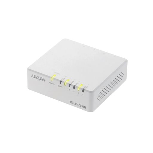 1000BASE-T対応のACアダプター電源のプラスチック筐体5ポートハブです。 省エネ法に準拠したエコ省電力タイプです。 メイン基板に電解コンデンサを使用していません。それにより長寿命設計を実現した信頼性の高いスイッチングハブです。 ループ検知機能を搭載しています。LEDランプの点滅によりネットワークループ発生をお知らせし、ネットワーク障害の解消を促します。 詳しくは「商品の仕様」「商品の説明」をご確認ください。