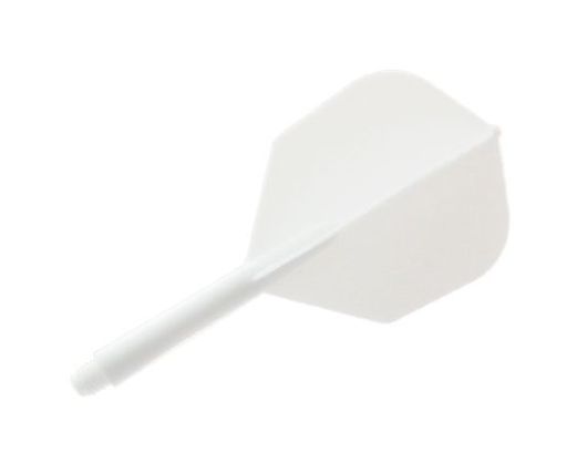 形状:シェイプ 仕様:シャフト一体型 サイズ:インビト カラー:ホワイト 本体サイズ :全長:約67mm(フライト先端~シャフト付け根)(ネジ部分含まず)