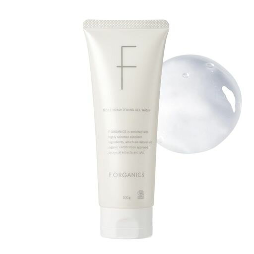 F organics(エッフェオーガニック) モアブライトニング ジェルウォッシュ 100g 洗顔料 洗顔 ジェル状洗顔料 COSMOS ORGANIC認証取得 天然由来成分