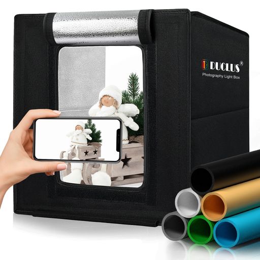 TV （Hdd） - DUCLUS撮影ボックス25cm撮影ブース折りたたみ、LightBox簡易写真スタジオ調光可能な104個のLEDライト、6色背景商品撮影用キット