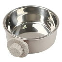 ペットボウル固定ペットぶら下げボウルペット食器ステンレス製餌入れ猫犬小動物用食器給水器(S)