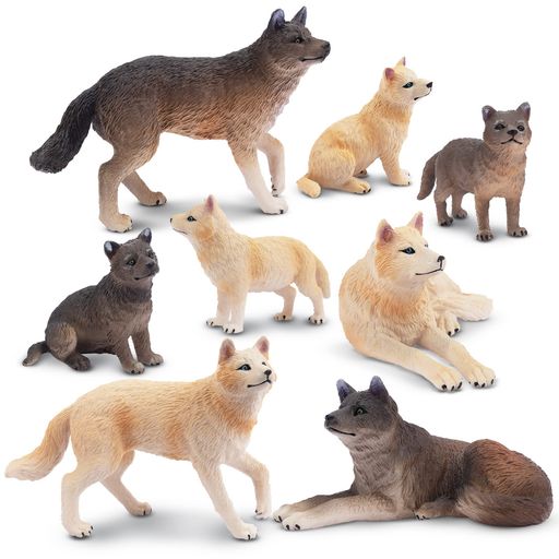 オオカミ家族フィギュア登場:立ち姿、歩き姿、座り姿、伏せになり姿のオオカミフィギュア8 個入り(ホッキョクオオカミ4 体、タイリクオオカミ4 体 )。長さは3 cmから9 cmです。オオカミ家族の動物世界を一緒に探索しましょう! リアルなオオカミフィギュア:ハイシミュレーション、手描いたオオカミフィギュア、オオカミの色や表情が生き生きとしている。室内にいても、オオカミのリアルな姿が見えます。オオカミフィギュアがよくデザインできていて、とても可愛いです。色や形が本物そっくりなので、是非動物愛好者にお勧めします。 魅力的なオオカミフィギュア:オオカミフィギュアので、DIY装飾、オフィス・パーティー・植物の飾りに最適です。人に誕生日、クリスマス、こどもの日、新年のお祝いのプレゼントとして適します。家やパーティーで楽しい時間を過ごすことができます。動物模型を収集することが好きな人にもよい選択です。 すばらしい玩具:このようなオオカミフィギュアを遊び時、オオカミのリアルな姿とオオカミの名称を学ぶことができ、観察力を向上させ、想像力を育成できます。