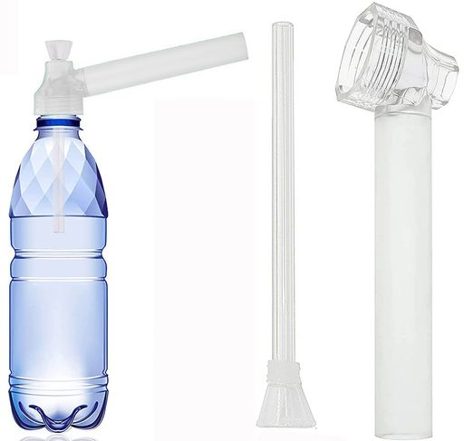 水パイプボングにできるガラスパイプとマウスピース作成キットペットボトル持ち運びが容易ペットボトルボング