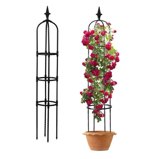簡単組立式ガーデニング用支柱オベリスク金属製高さ調整可能支柱薔薇朝顔バラのオベリスクぶどうミニトマト棚バラガーデニングアサガオ屋外ガーデニング用品菜園園芸家庭菜...