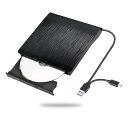 CYMUMCD/DVD外付けドライブ、外付けDVDドライブ、USB3.0&TYPE-C両接続、読み取り/書き込み可能、CDプレーヤー、バスパワー駆動、外付けCDドライブ、軽量、薄型、光学ドライブ、外付けCDドライブ(2)