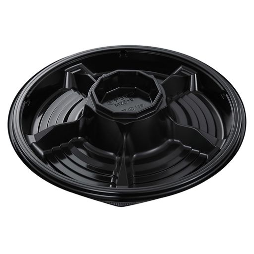 中央化学 日本製 使い捨て容器 HSデリデコ M28-6 黒-BK 身 20枚入サイズ:約28x28x6.3cm