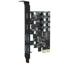 FARBOKO4ポートPCI-EUSB3.0拡張カード(2USBTYPE-Aおよび2TYPE-Cポート)デスクトップPCカード用内部コンバータPCIEXPRESS拡張カードサポートWINDOWSXP/7/8/10およびMACOS(2)