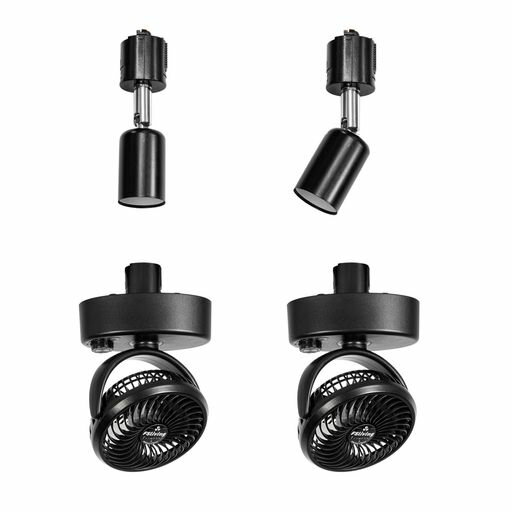 FSLiving植物育成用セットダクトレール用灯具2個ダクトレール式ライティングレール用E26対応電球別売り..