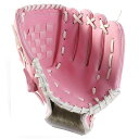 YOASONEK 野球グローブ 親子用 軟式 野球用 クラブ グローブ キャッチボール 練習用 すぐに遊べるボール付き 初心者向け 大人用 子ども用 低学年用 右投げ用(左手着用) (子供用・10.5インチ ピンク)