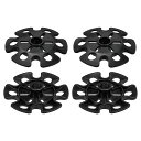 MMETERXITY4個セットトレッキングポール交換用アクセサリー-トレッキングポールバスケット耐摩耗性泥や雪で使用に適しています(0.51”スレッド径黒)