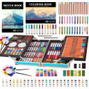 KINSPORY 子供向けアートギフト アート用品ケース - 139ピース アートセット&クラフトキット スケッチパッド付き デラックスボックス アーティスト ...
