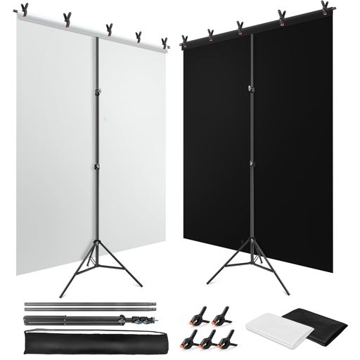 🎈【ZoomSkypeリモート会議、Web会議等に必要な背景布スタンド】本背景布スタンドは艶消しスチール材質、頑丈で耐久性があり、傷付けやすくないです。三脚スタンドの高さは80cmから200cmまで調整可能で、幅は79cmと...