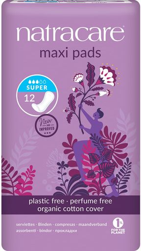 ナトラケアマキシパッドスーパー(多い日用~夜用・羽根無し)12個入りNC3031