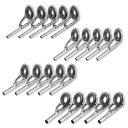 トップガイドロッドガイドステンレス軽量釣り竿穂先修理20点セット選べるセット(リング2.8mm-パイプ0.9/1.2/1.4/1.6mm)