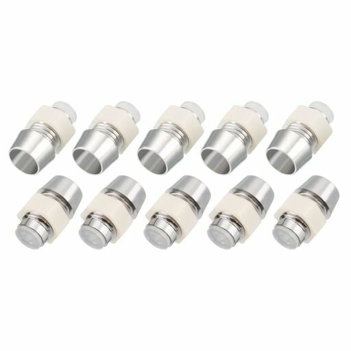 YOKIVELEDライトホルダープラスチッククロームメッキ発光ランプ電球ソケット固定LEDダイオード家庭オフィス用(シルバートーン5mm)20個入り