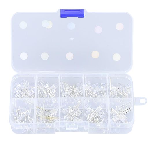 Glvaner発光ダイオード10色LEDダイオード5mmダイオードセット高輝度円型頭部20mA各10個100個セット電子..