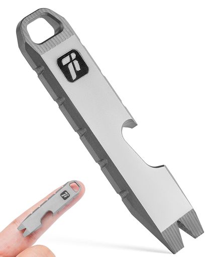 TIMULTI チタン マルチツール ミニバール EDC プライバー 小型 ポケット ツール 栓...