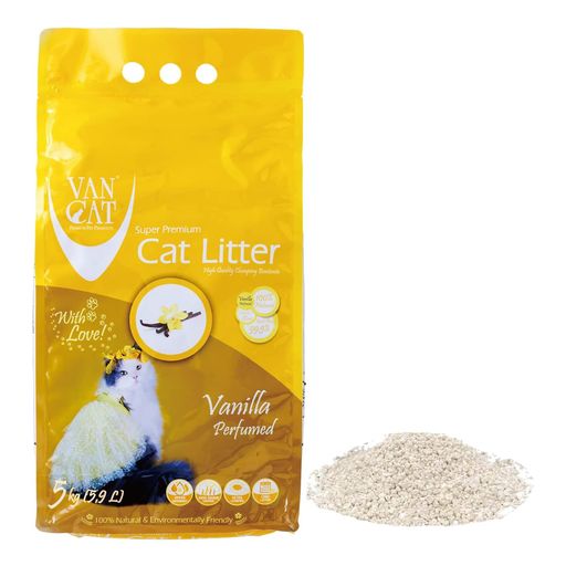 【OFT】 VAN CAT バニラ 5kg(5.9L) スッキリとスパイシーな香り白い 猫砂 固まる ...