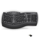 PERIXX(ペリックス) PERIBOARD-612BUS エルゴノミクスキーボード ワイヤレス BLUETOOTH/2.4GHZ 人間工学 無線 フルサイズ WINDOWS10/MACOSX対応 【正規保証品】 英語配列 (ワイヤレス・ブラック)