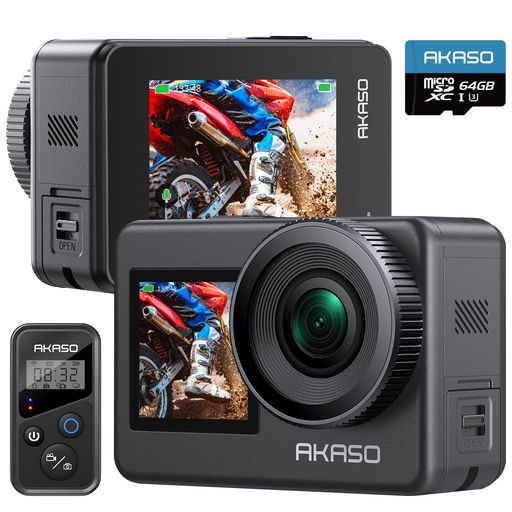 󥫥-AKASO BRAVE7-4K 64GB ֥륫 IPX8ܵɿ10M 楫 6֤ WIFI...