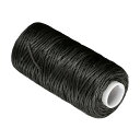 COCUD レザー縫製用糸 55ヤード 150D/1MM ポリエス テル ステッチング糸 スモーキー黒 - (用途:レザークラフトの縫製に適用)
