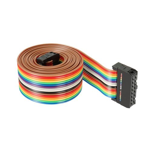 DMiotech1パック16ピンIDCワイヤーフラットレインボーリボンケーブル46.5”2.54mmピッチタイプCブレッド..