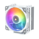 VETROOV5CPUエアクーラー(ヒートパイプ5本、120MMFDBPWMプロセッサー冷却、INTELLGA1851/1700/1200/115XAMDAM5/AM4対応、アドレス指定可能なRGBライトシンク搭載)-ホワイト