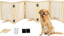 木製ペットゲートパーテーション置くだけペットフェンス犬柵安全柵小型犬中型犬脱走防止ガード飛び出し防止多頭飼いペットガード(幅304cmx高さ60cmx奥行き60.5cm(5枚))