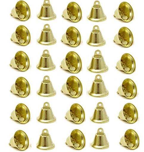 Tinwai鈴ベルクリスマス手芸用ゴールド30個入り直径16mmすずBellクリスマスツリー飾りかざり装飾手芸ハ..
