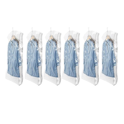 CLEVHOM圧縮袋吊るせる衣類圧縮袋135x70cm6枚入吊り下げ真空バッグカビダニ対策防塵防湿着物収納コート..