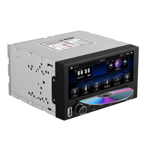 2DIN&6.86インチ&DVD再生 カーオーディオ CDプレーヤー ディスク読込のディスプレイオーディオ Bluetooth5 ワイドFM/AM スマホ連携/CarPlay/AndroidAutoでナビ案内 カーナビラーリング バックカメラ連動