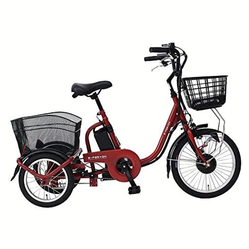 ミムゴ(MIMUGO) e-parton(イーパートン) 18インチロータイプ電動アシスト三輪自転車 ブリックレッド