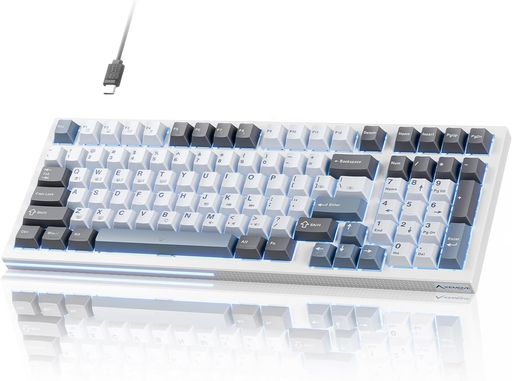 KEMOVEK98SEゲーミングキーボード静音メカニカルキーボード98キー5000万回高耐久スイッチ採用着脱式有線USBC電源ケープルLEDバックライトMac/Win/Linux対応赤軸 KEMOVEK98SEゲーミングキーボード静音メカニカルキーボード98キー5000万回高耐久スイッチ採用着脱式有線USBC電源ケープルLEDバックライトMac/Win/Linux対応赤軸