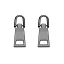 DEVENTORZファスナースライダー交換用引き手2個セット金属製ジッパー持ち手交換ファスナー修理用リュック財布衣類ブーツなどDIY手芸手作り裁縫取り付け簡単(ブラック小さめ3#)