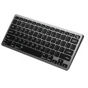 【マルチペアリング・4台】BLUETOOTH/USB接続両対応キーボード ワイヤレス テンキーレス コンパクト ブルートゥースキーボード 無線 超薄型 TYPE-C充電式 US配列キーボード パンタグラフ IPAD パソコン タブレット スマホ用(2)