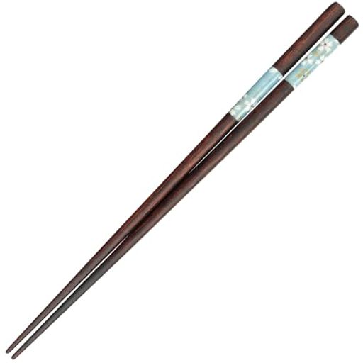 サンライフ 「 市松和み桜 」 箸 大人 長い 食洗機対応 ブルー 23cm 日本製 H-06761