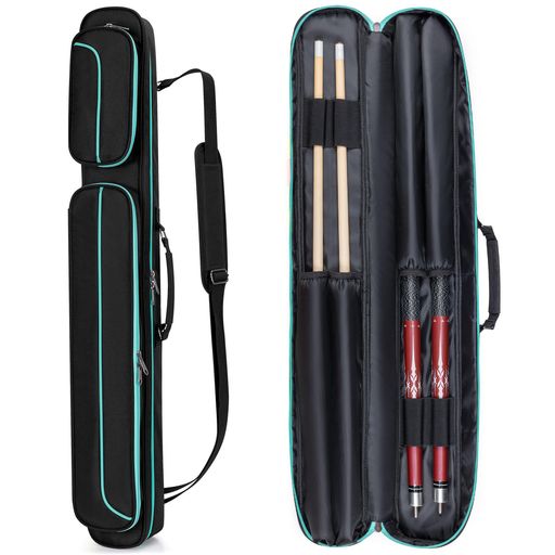 GOBUROSキューケースバット2本とシャフト2本収納可ビリヤードキューケースプールキューバッグ1/2ビリヤ..