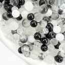 Harovoビーズミックス100g入りガラスビーズ手芸アクセサリーパーツハンドメイド福袋セット(ブラックxホワイト)