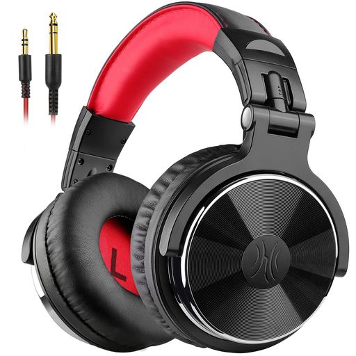 OneOdioPro10オーバーイヤーヘッドホン有線低音ヘッドフォン50mmドライバー6.35&3.5mmジャックDJモニターヘッドホンレコーディングミキシングスタジオモニタリングギターポッドキャスト携帯…
