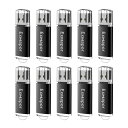 EXMAPOR10個セットUSBメモリ2GBキャップ式USBメモリースティックUSB2.0対応黒