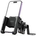 【2024カメラ邪魔ならない】LAMICALLクイック取付バイクスマホホルダースタンド:1秒着脱原付スマホホルダーオートバイ片手操作ミラーマウント付きバイク用携帯ホルダー360度回転可能落下…
