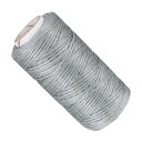 CoCudレザーミシン糸55ヤード1mm/150Dポリエステル糸フラットワックスレザーワックスストリングコードライトグレー(用途:革製品の縫製製本に)