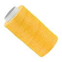 CoCudレザーミシン糸55ヤード1mm/150Dポリエステル糸フラットワックスレザーワックスストリングコード金イエロー-(用途:革製品の縫製製本用)