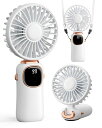 【2024ハンディファン5段階風量LEDディスプレイ】coldSkyハンディファン携帯扇風機ハンディ卓上扇風機手持ち扇風機小型静音4000mAh超強風手持ち首掛け卓上扇風機Type-C充電軽量小型持ち運び…