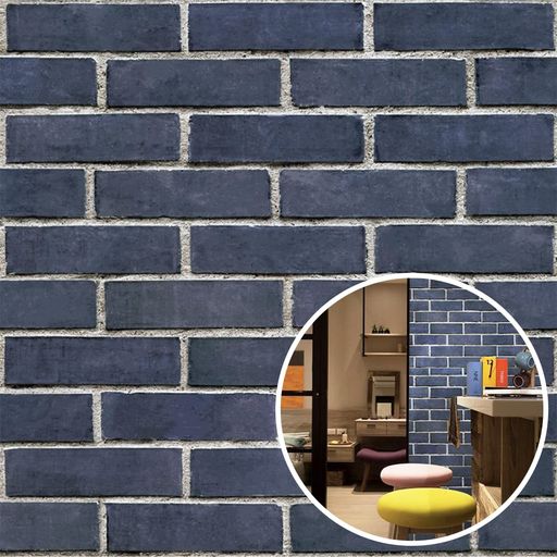 星(塗り潰し)サイズとスタイル:この壁紙シールのサイズは幅45cmx長さ10mでスタイルは青レンガ調です。ハサミやカッターで、お好きな長さに青レンガ調カッティングして活用できます。超簡単に2つのステップでDIYできます。剥がしてから貼るだけ...