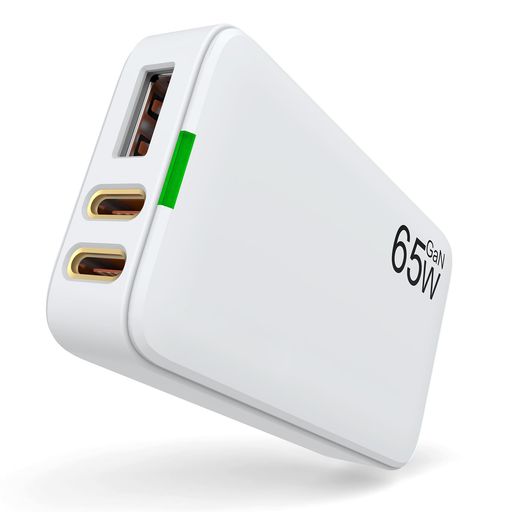 USBŴ 65W GAN Ķ USB C 󥻥ȡ3ݡ(USB-C *2 USB-A *1)ޤ߼ USB-Cťץ饰...