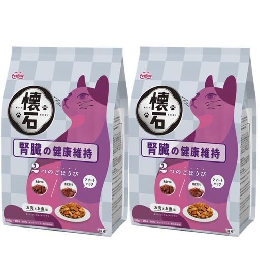 原材料:穀類(とうもろこし、コーングルテンミール、コーングルテンフィード、小麦粉)、肉類(ミートミール、チキンレバーパウダー、チキンミール)、豆類(脱脂大豆)、油脂類(動物性油脂)、魚介類(フィッシュエキス、白身魚エキス、熟成まぐろ、熟成かつお)、セレン酵母、ビタミン類(A、D3、E、K3、B1、B2、パントテン酸、ナイアシン、B6、葉酸、ビオチン、B12、コリン、イノシトール)、ミネラル類(カルシウム、リン、ナトリウム、カリウム、塩素、鉄、コバルト、銅、マンガン、亜鉛、ヨウ素)、アミノ酸類(メチオニン、タウリン)、クチナシ色素、酸化防止剤(ローズマリー抽出物、ミックストコフェロール)